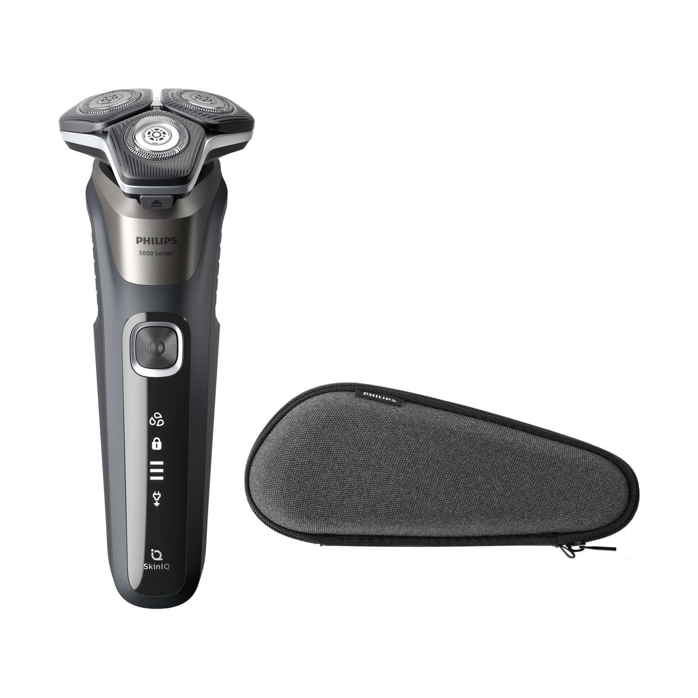 Philips Series 5000 wet and dry electric shaver S5887/30, SkinIQ, SteelPrecision blades, 360-D flexible heads, PowerAdapt Sensor