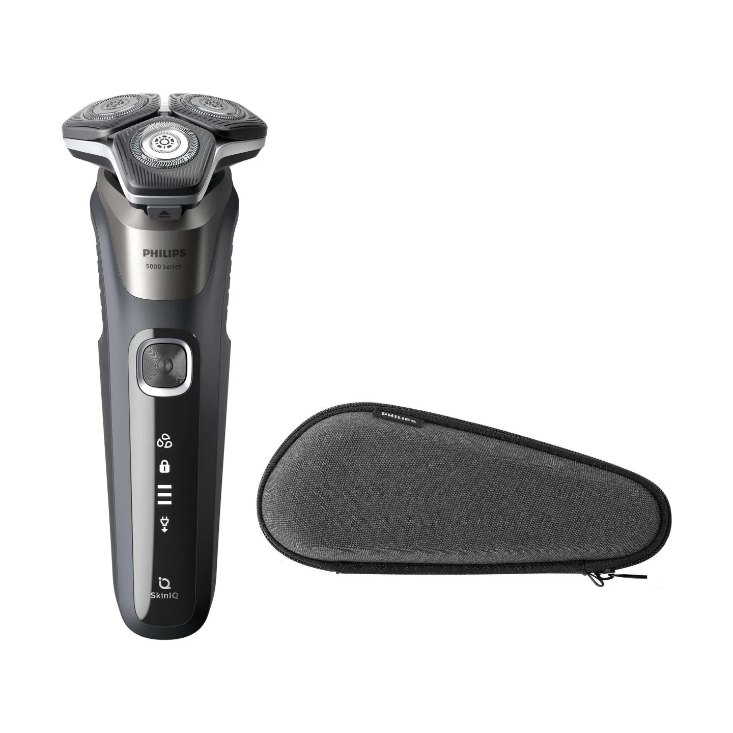 Philips Series 5000 wet and dry electric shaver S5887/30, SkinIQ, SteelPrecision blades, 360-D flexible heads, PowerAdapt Sensor