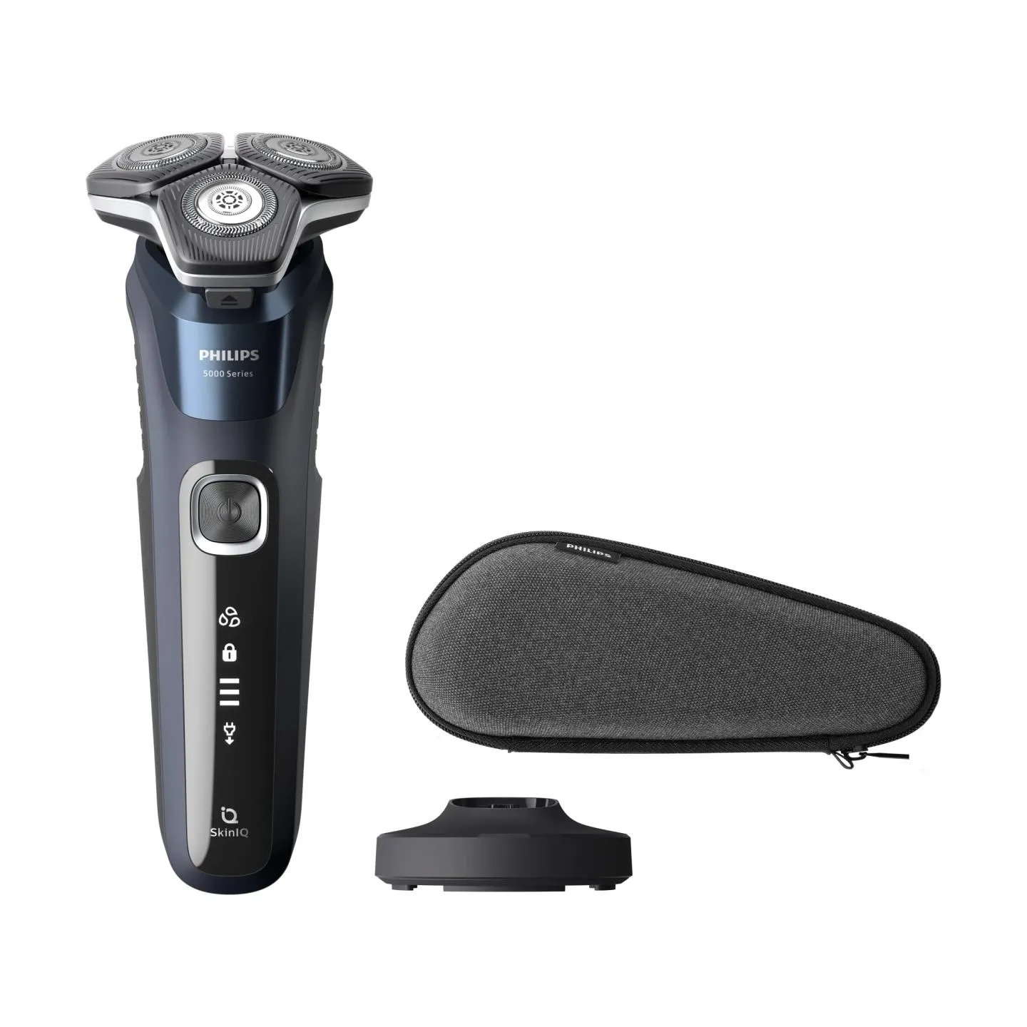 Philips Series 5000 wet and dry electric shaver S5885/35, SkinIQ, SteelPrecision blades, 360-D flexible heads, PowerAdapt Sensor