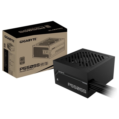 Gigabyte Power Supply|GIGABYTE|550 Watts|Efficiency 80 PLUS SILVER|PFC Active|MTBF 100000 hours|GP-P550SS