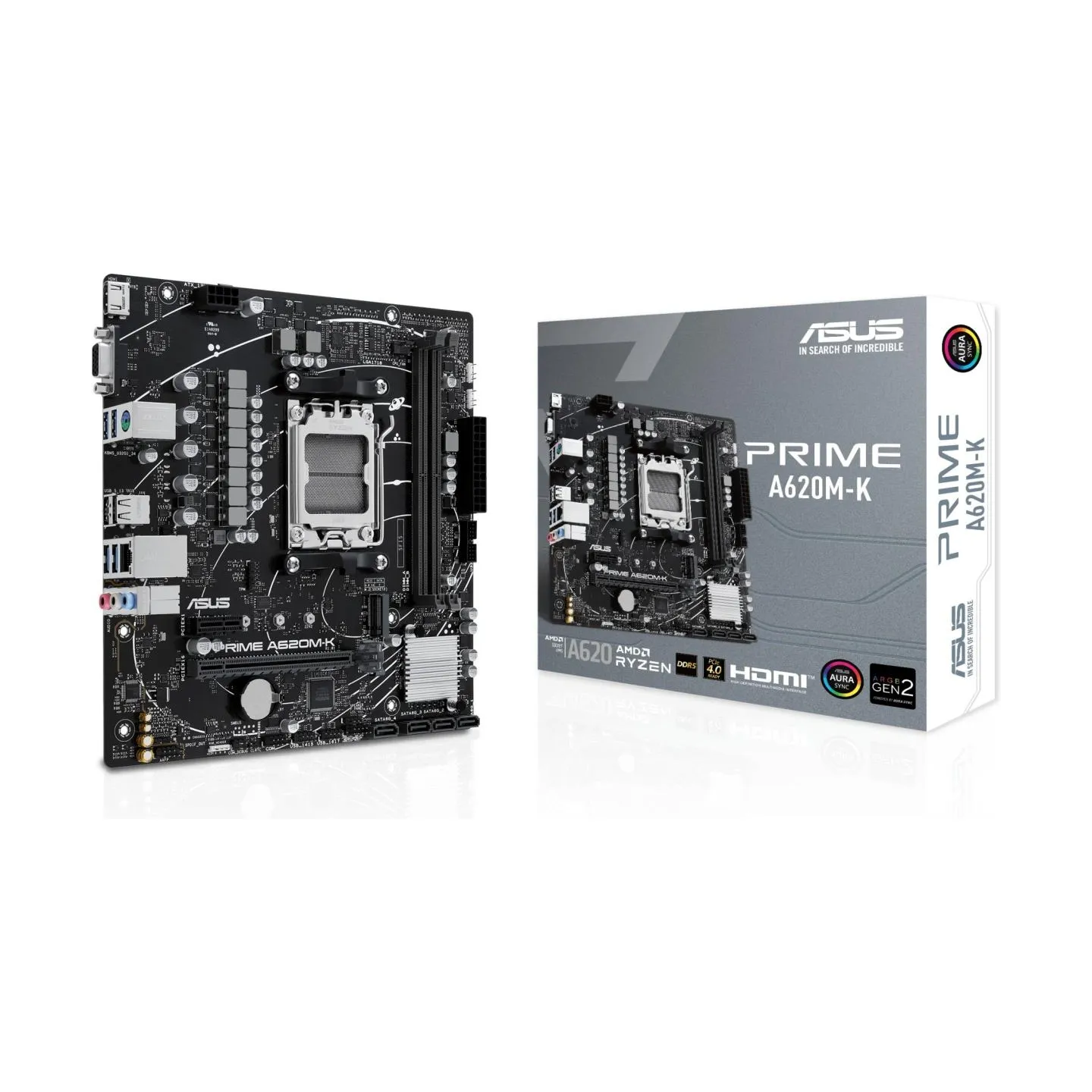 Asus Mainboard|ASUS|AMD A620|Micro-ATX|Memory DDR5|Memory slots 2|1xPCI-Express 3.0 1x|1xPCI-Express 4.0 16x|1xM.2|1x15pin D-sub