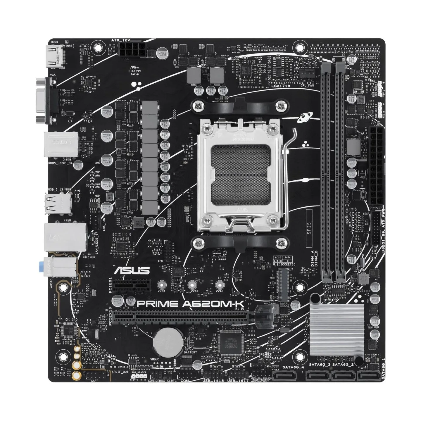 Asus Mainboard|ASUS|AMD A620|Micro-ATX|Memory DDR5|Memory slots 2|1xPCI-Express 3.0 1x|1xPCI-Express 4.0 16x|1xM.2|1x15pin D-sub