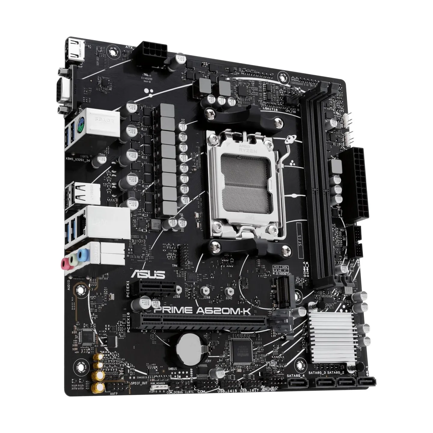 Asus Mainboard|ASUS|AMD A620|Micro-ATX|Memory DDR5|Memory slots 2|1xPCI-Express 3.0 1x|1xPCI-Express 4.0 16x|1xM.2|1x15pin D-sub