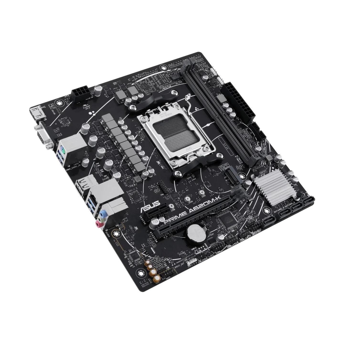 Asus Mainboard|ASUS|AMD A620|Micro-ATX|Memory DDR5|Memory slots 2|1xPCI-Express 3.0 1x|1xPCI-Express 4.0 16x|1xM.2|1x15pin D-sub