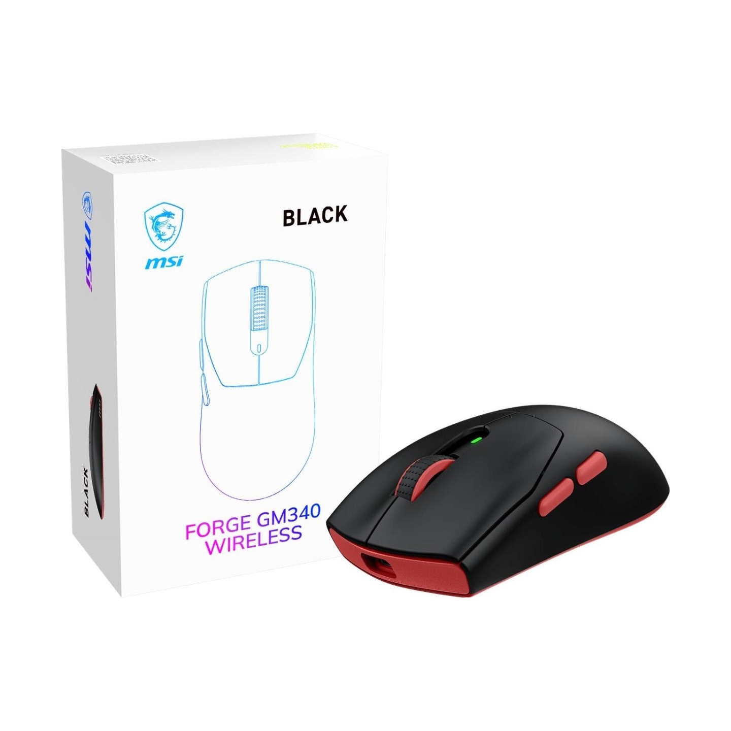 MSI MOUSE USB OPTICAL WRL GAMING/FORGE GM340 WIRELESS BLACK MSI