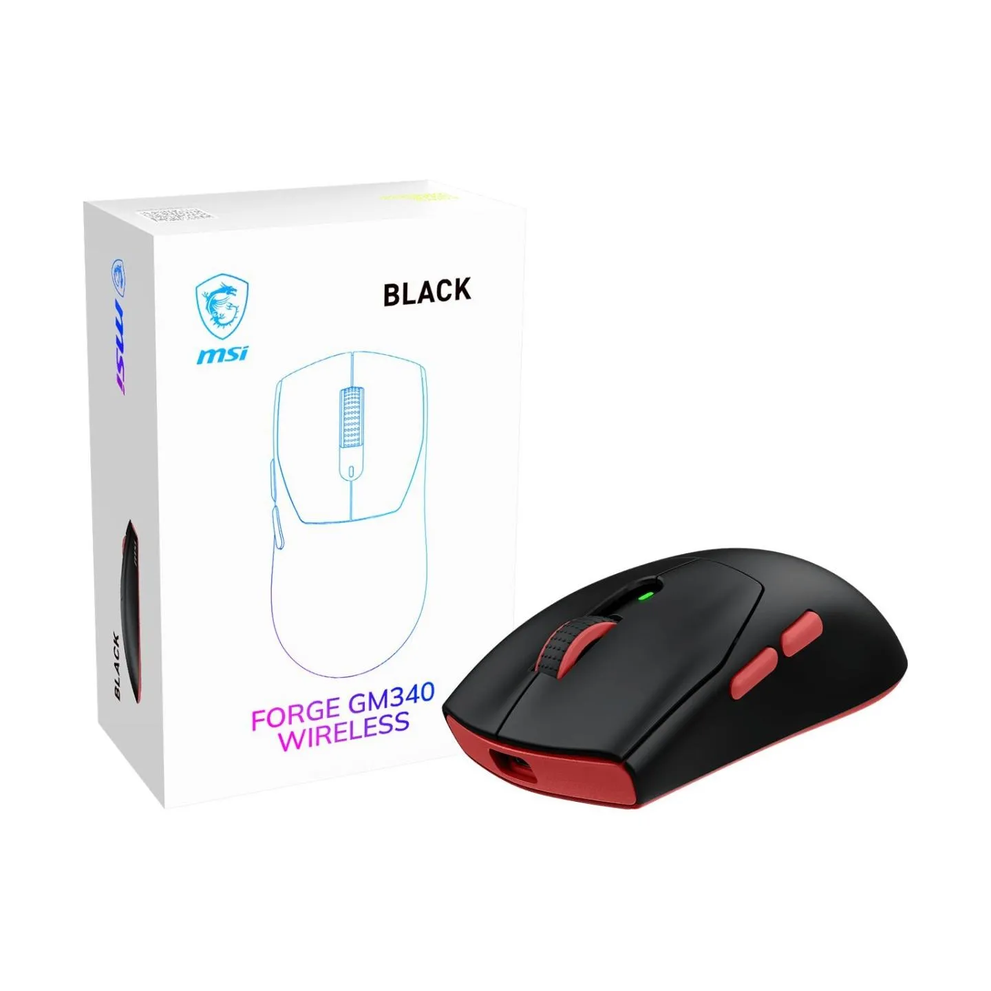 MSI MOUSE USB OPTICAL WRL GAMING/FORGE GM340 WIRELESS BLACK MSI