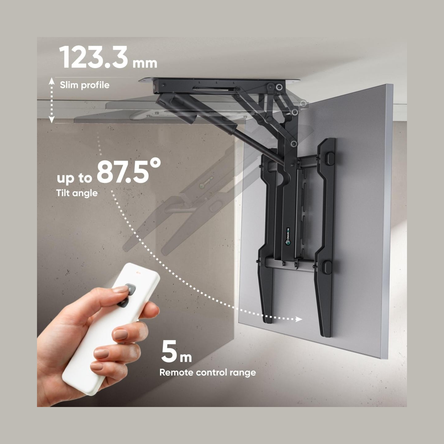 Onkron TV SET ACC CEILING MOUNT/50-75" BLACK N3LE-B ONKRON