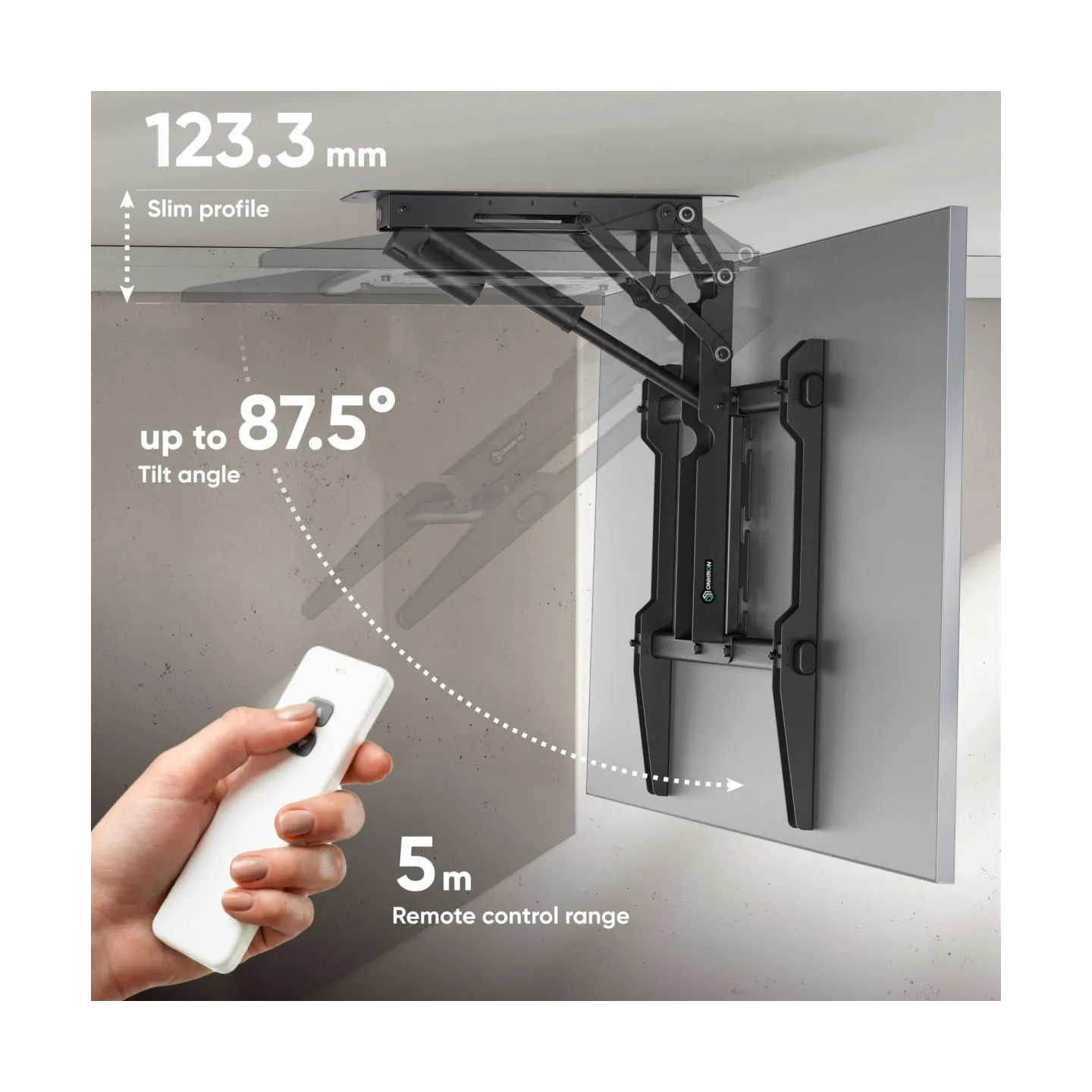 Onkron TV SET ACC CEILING MOUNT/50-75" BLACK N3LE-B ONKRON