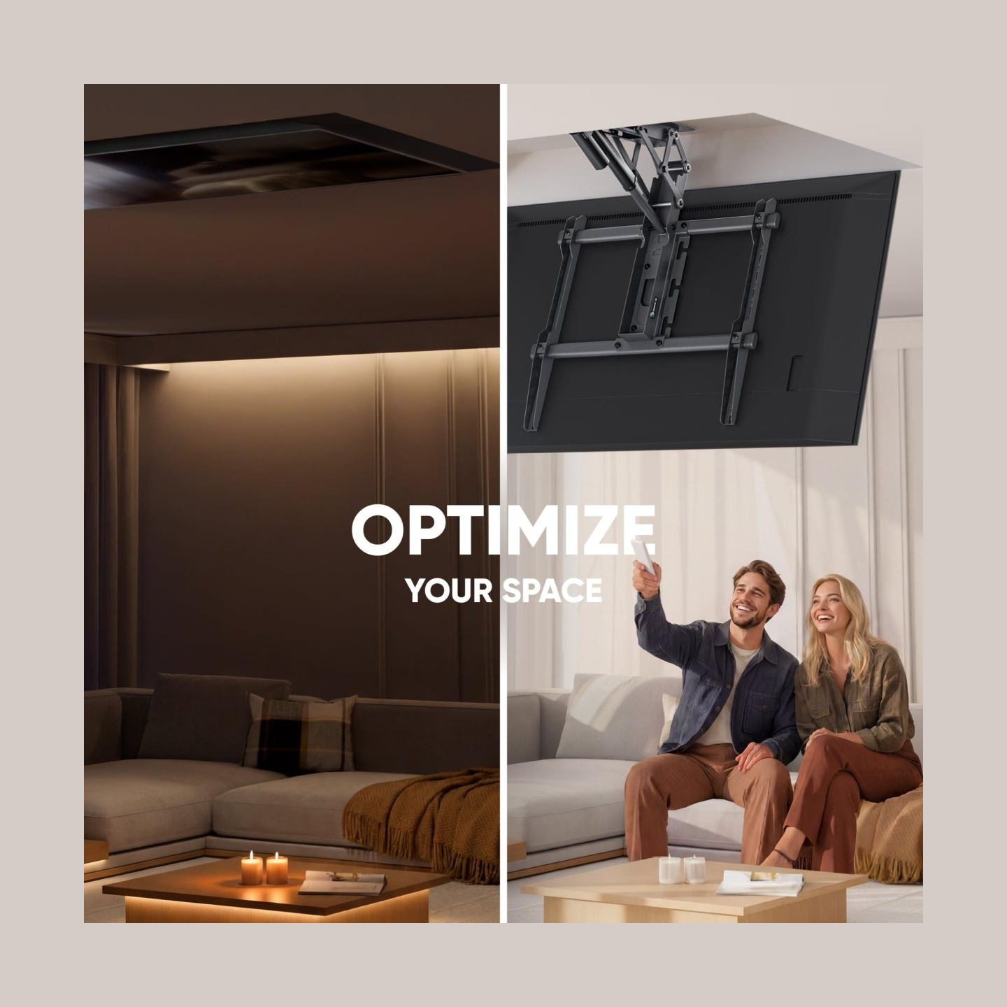 Onkron TV SET ACC CEILING MOUNT/50-75" BLACK N3LE-B ONKRON
