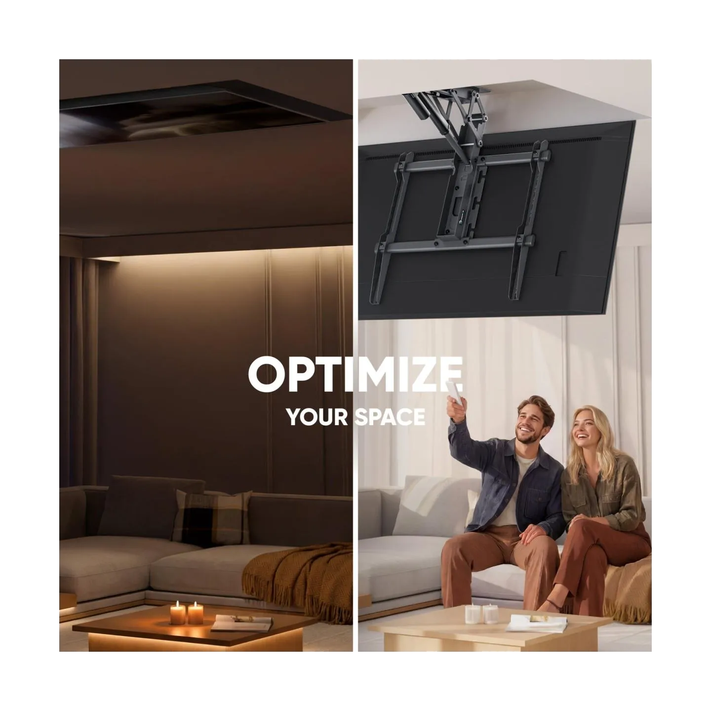 Onkron TV SET ACC CEILING MOUNT/50-75" BLACK N3LE-B ONKRON