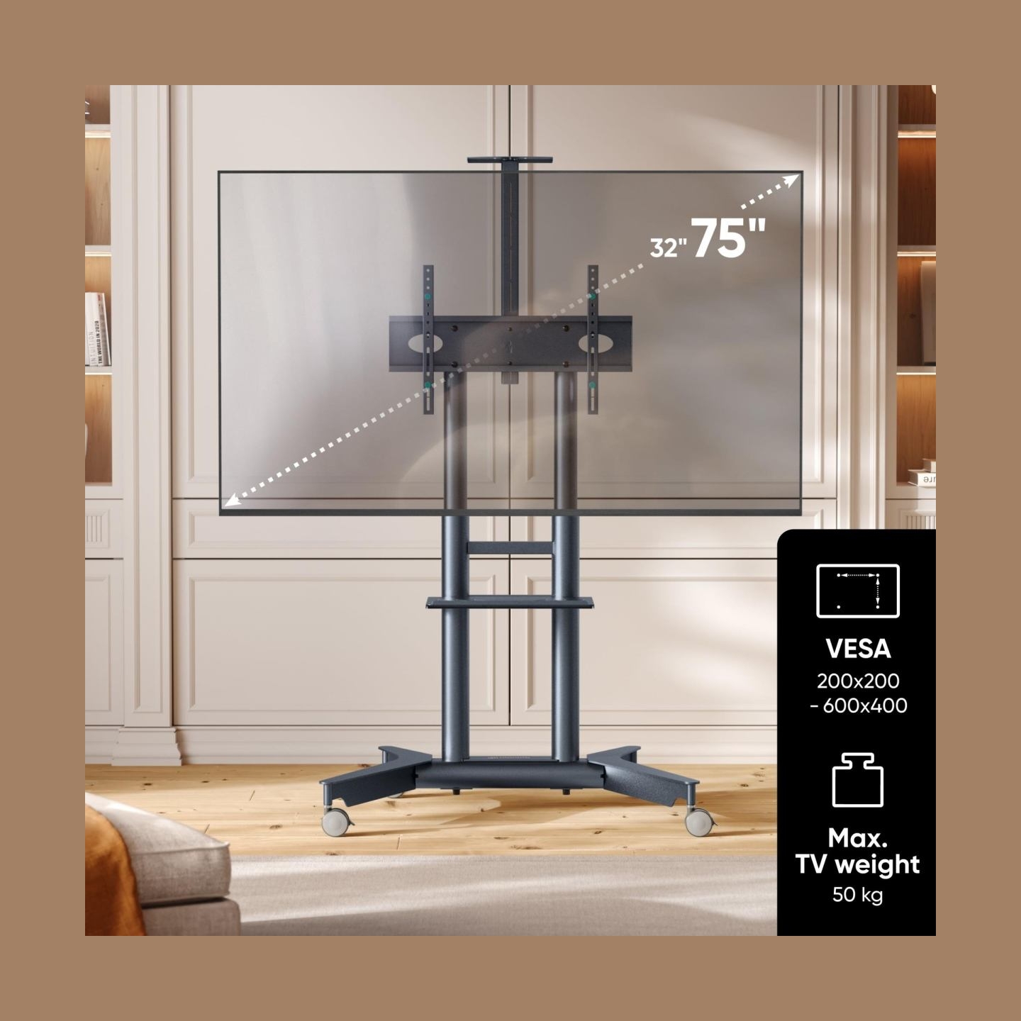 Onkron TV SET ACC MOBILE STAND/32-75"/GRAPHITE TS1571-G ONKRON