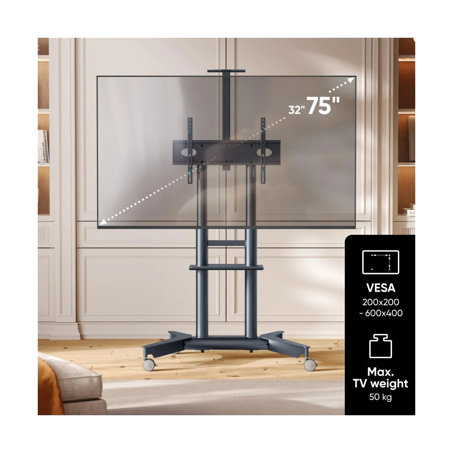 Onkron TV SET ACC MOBILE STAND/32-75"/GRAPHITE TS1571-G ONKRON