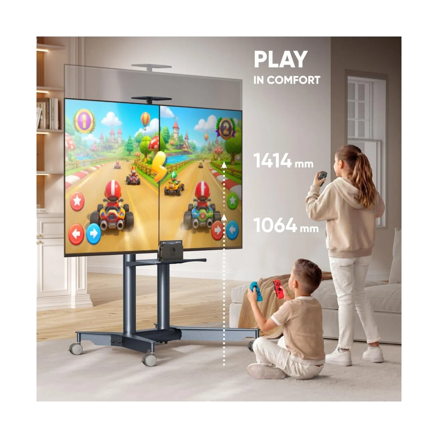 Onkron TV SET ACC MOBILE STAND/32-75"/GRAPHITE TS1571-G ONKRON