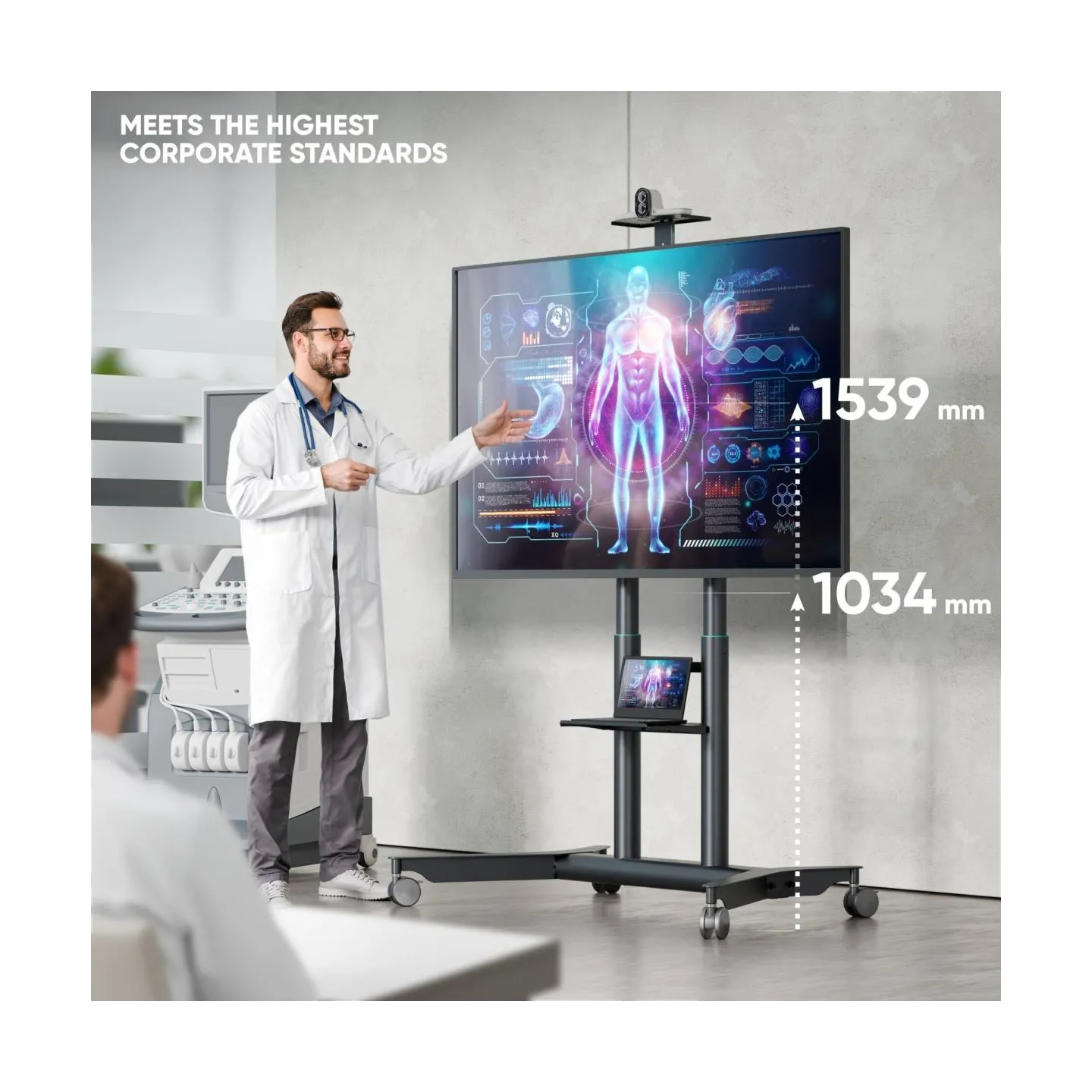 Onkron TV SET ACC MOBILE STAND/55-90"/GRAPHITE TS1871-G ONKRON