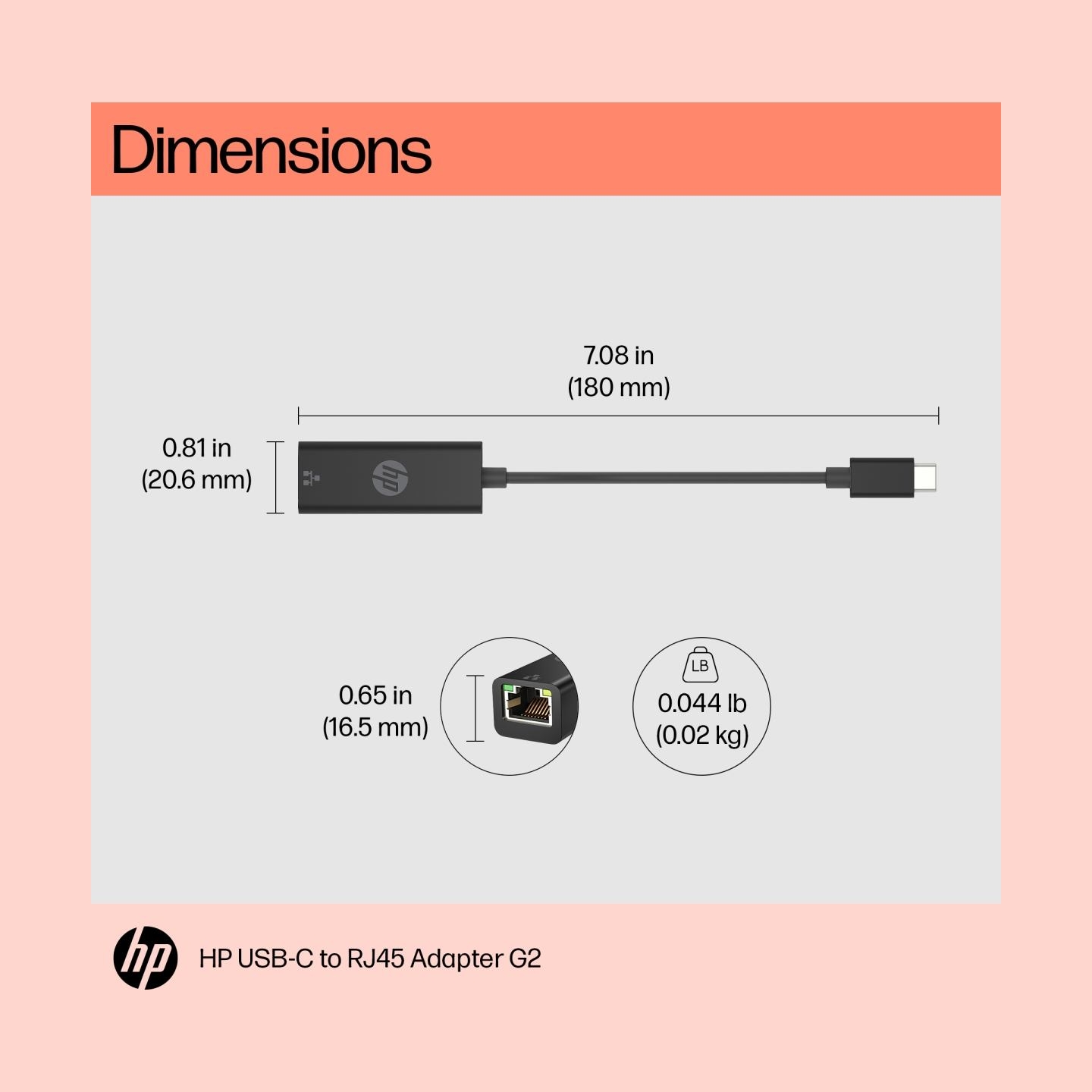 HP USB-C to RJ45 Adapter G2