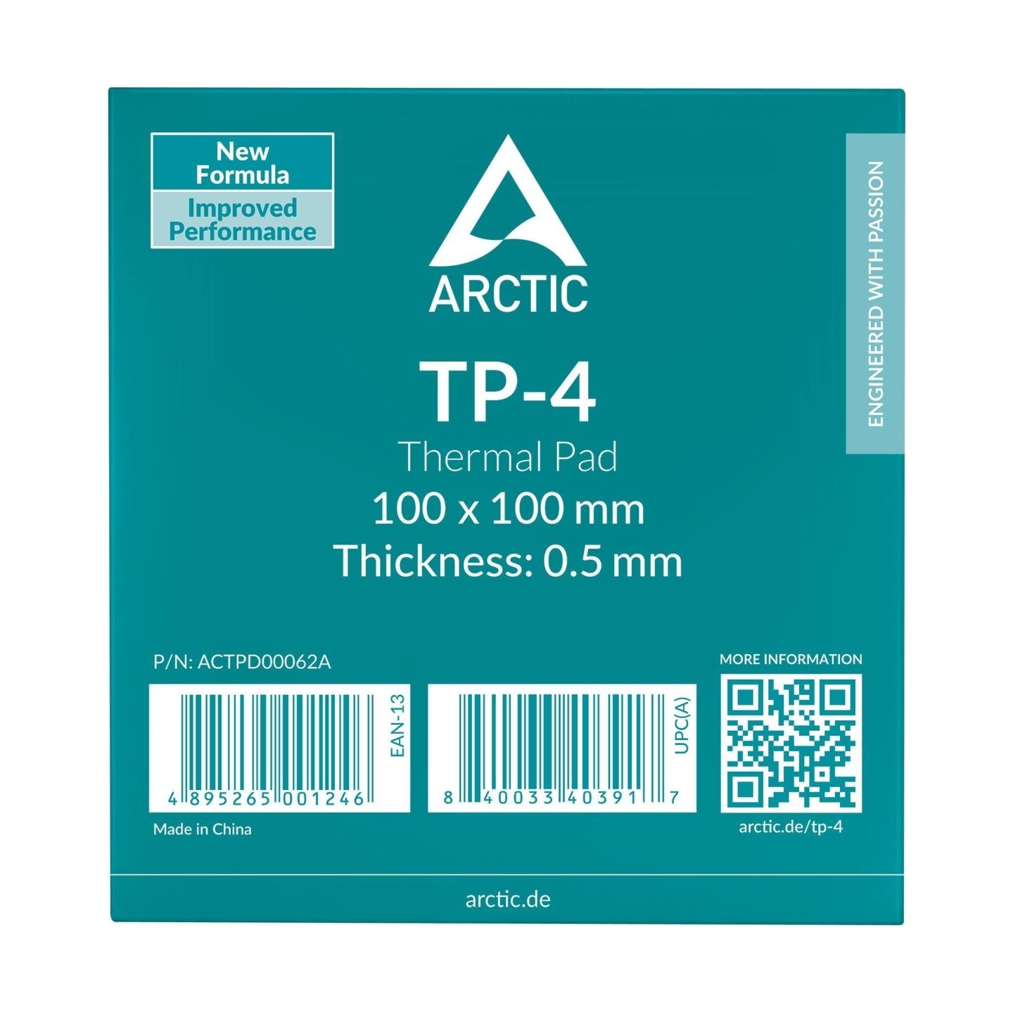 Arctic CPU COOLER ACC THERMAL PAD/100X100X0.5 ACTPD00062A ARCTIC