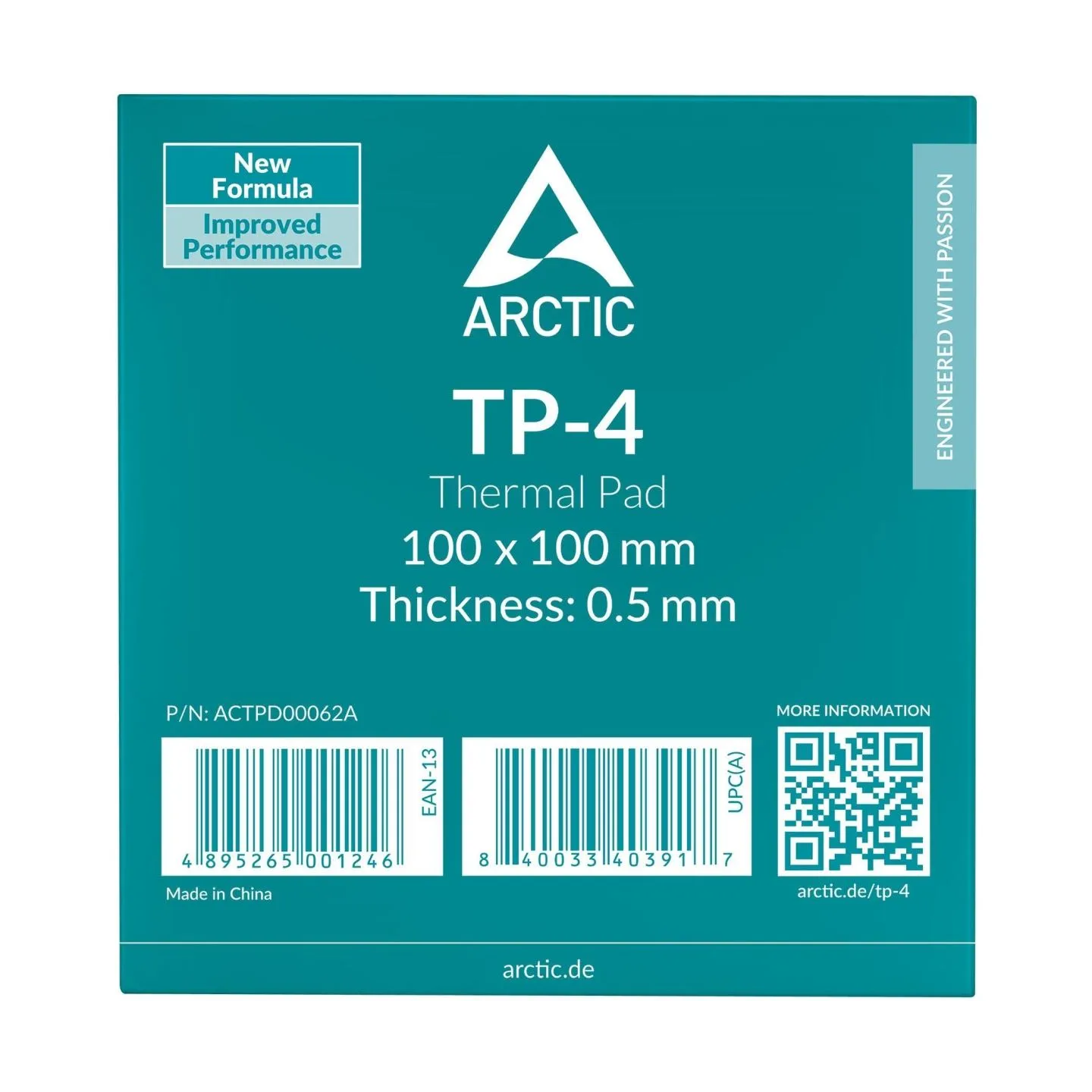 Arctic CPU COOLER ACC THERMAL PAD/100X100X0.5 ACTPD00062A ARCTIC