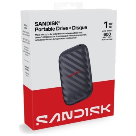 Sandisk External SSD|SANDISK|Read speed 600 MB/s| 1 TB|SDSSDE10|SDSSDE10-1T00-G25