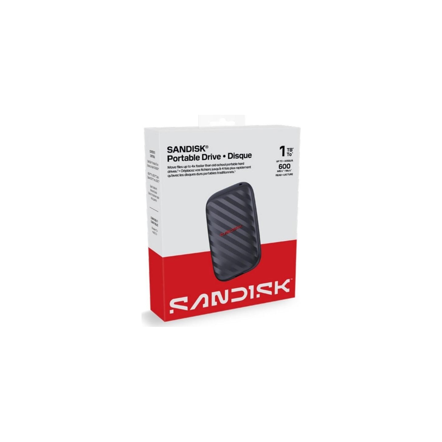 Sandisk External SSD|SANDISK|Read speed 600 MB/s| 1 TB|SDSSDE10|SDSSDE10-1T00-G25