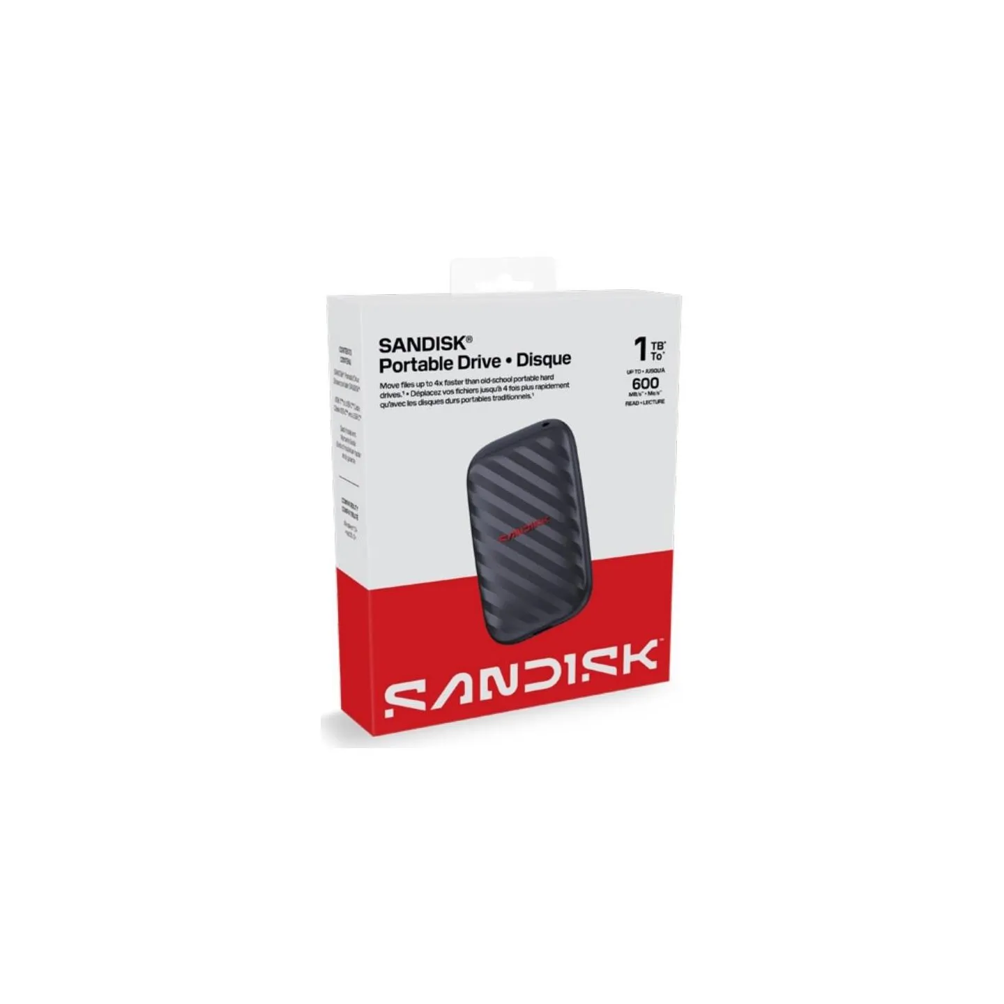 Sandisk External SSD|SANDISK|Read speed 600 MB/s| 1 TB|SDSSDE10|SDSSDE10-1T00-G25