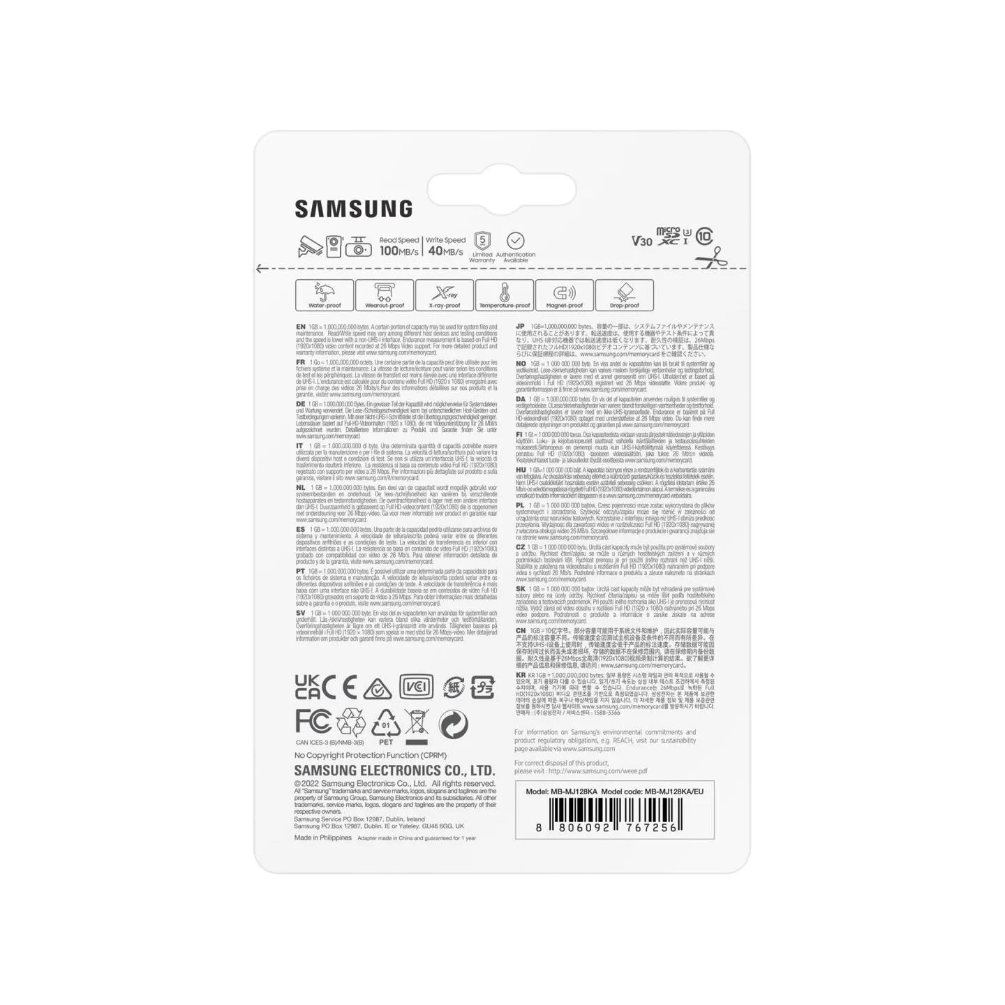 Samsung PRO Endurance microSD 128GB 2022