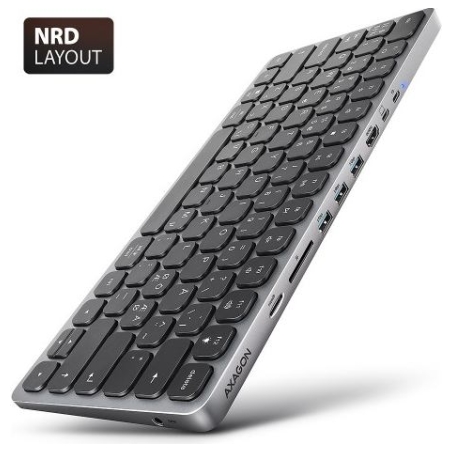 Axagon HMC-KB-NRD hub + keyboa rd 5Gbps HDMI PD Nordic