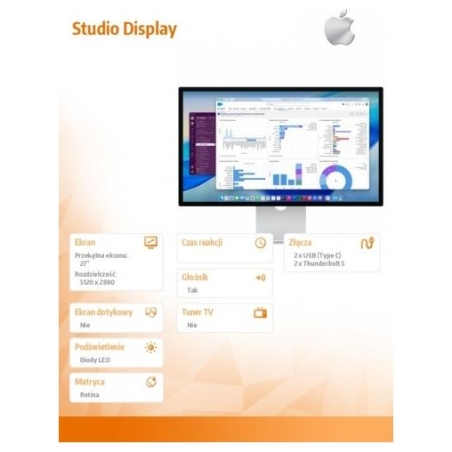 Apple Studio Display - Standard glass - Tilt -adjustable stand
