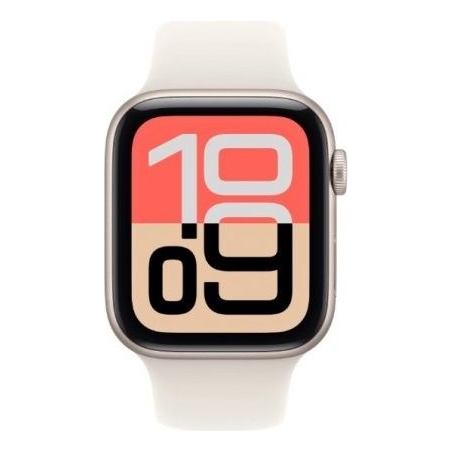 Apple Watch SE 3 GPS+Cellular 44mm Starlight Aluminium Case with Starlight Sport Band - S/M