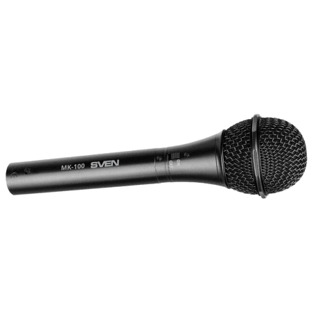 Sven Microphone SVEN MK-100 (Wired, dynamic, metal, cable 4.0 m, 6.3/3.5mm Jack, cardioid, black)