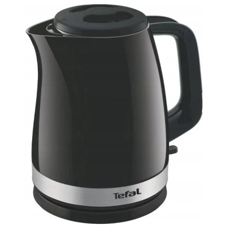 Tefal | Kettle | KO150F30 Delfini Vision | Electric | 2400 W | 1.5 L | Plastic | 360° rotational base | Black/Stainless steel