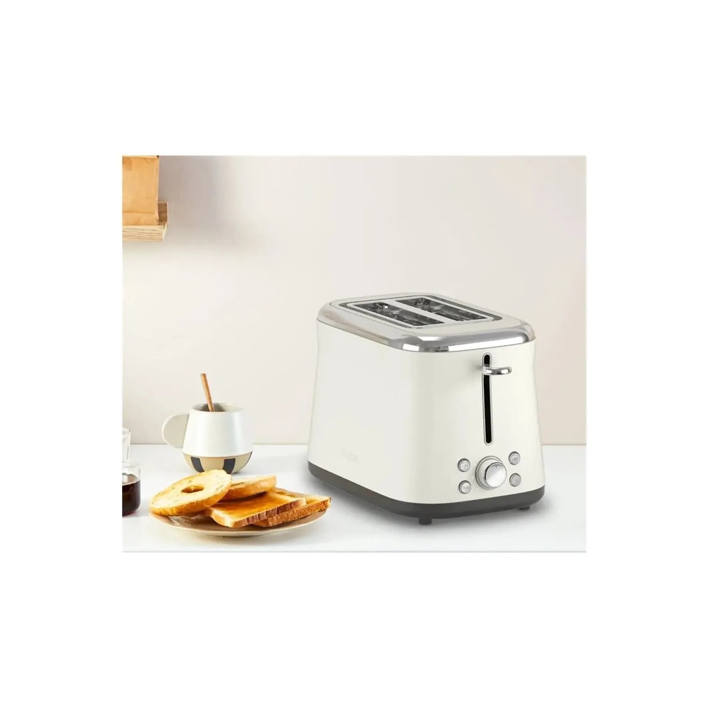 Tefal TT720AE0 Collection Retro Toaster, 850 W, Beige | TEFAL