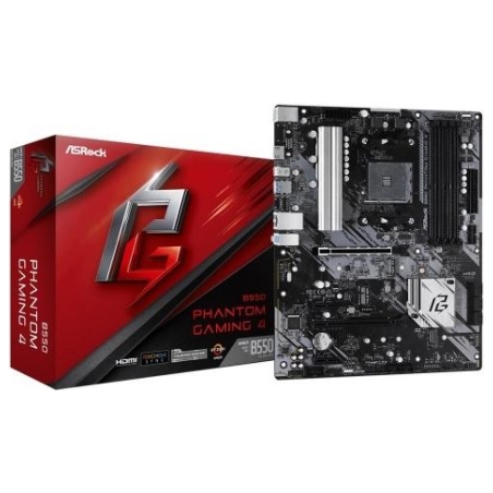 Asrock Motherboard B550 Phantom Gaming 4 AM4 4DDR4 HDMI M.2 ATX