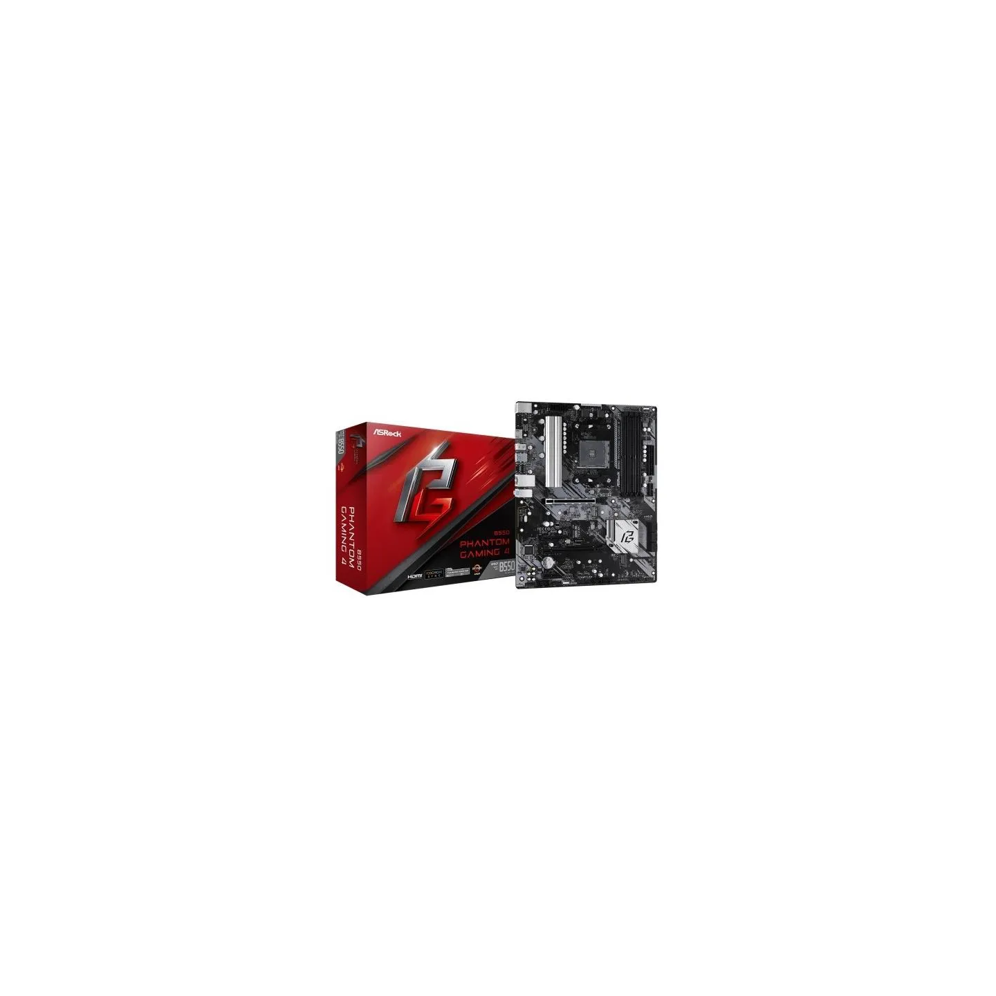 Asrock Motherboard B550 Phantom Gaming 4 AM4 4DDR4 HDMI M.2 ATX