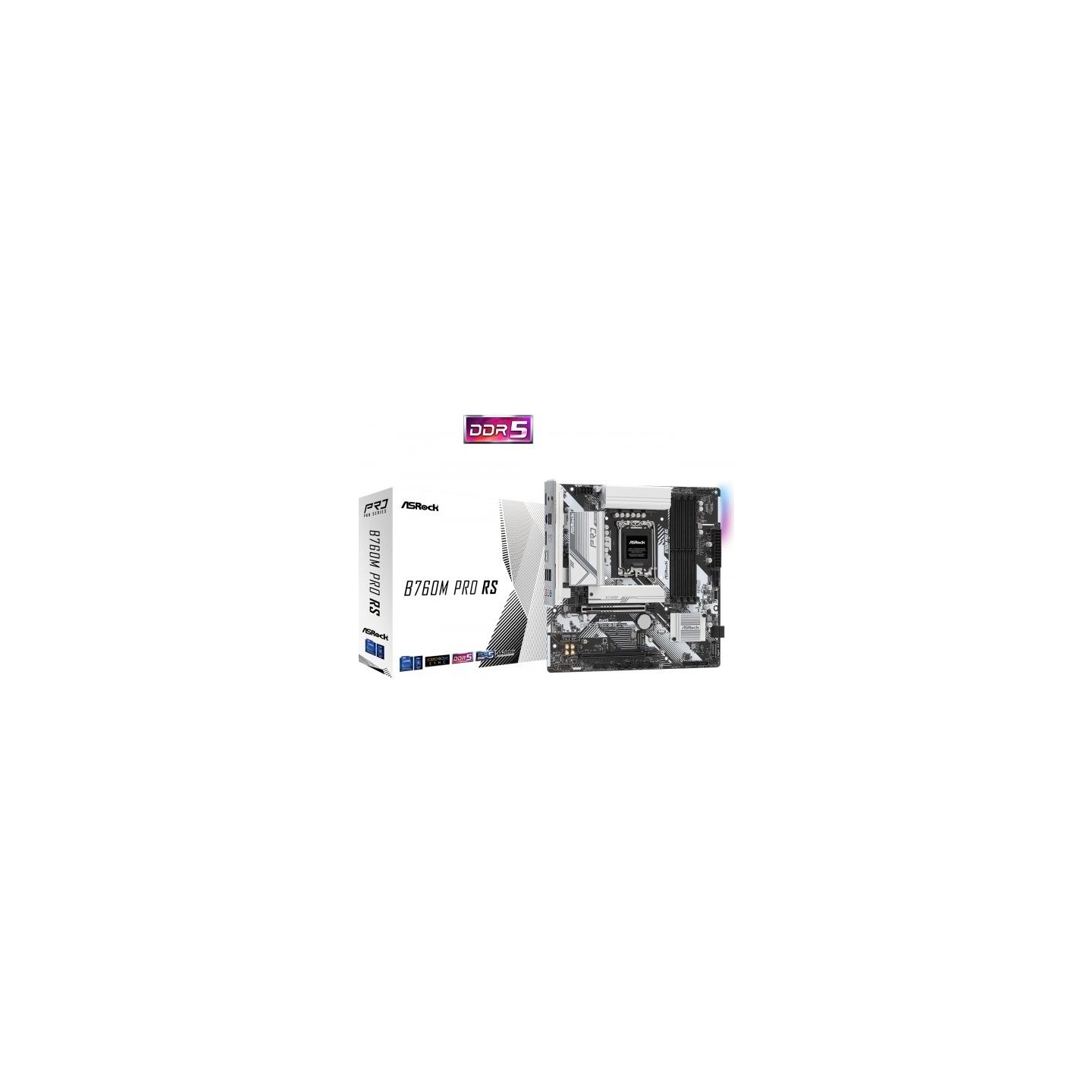 Asrock Motherboard B760M Pro RS s1700 4DDR5 DP/HDMI mATX