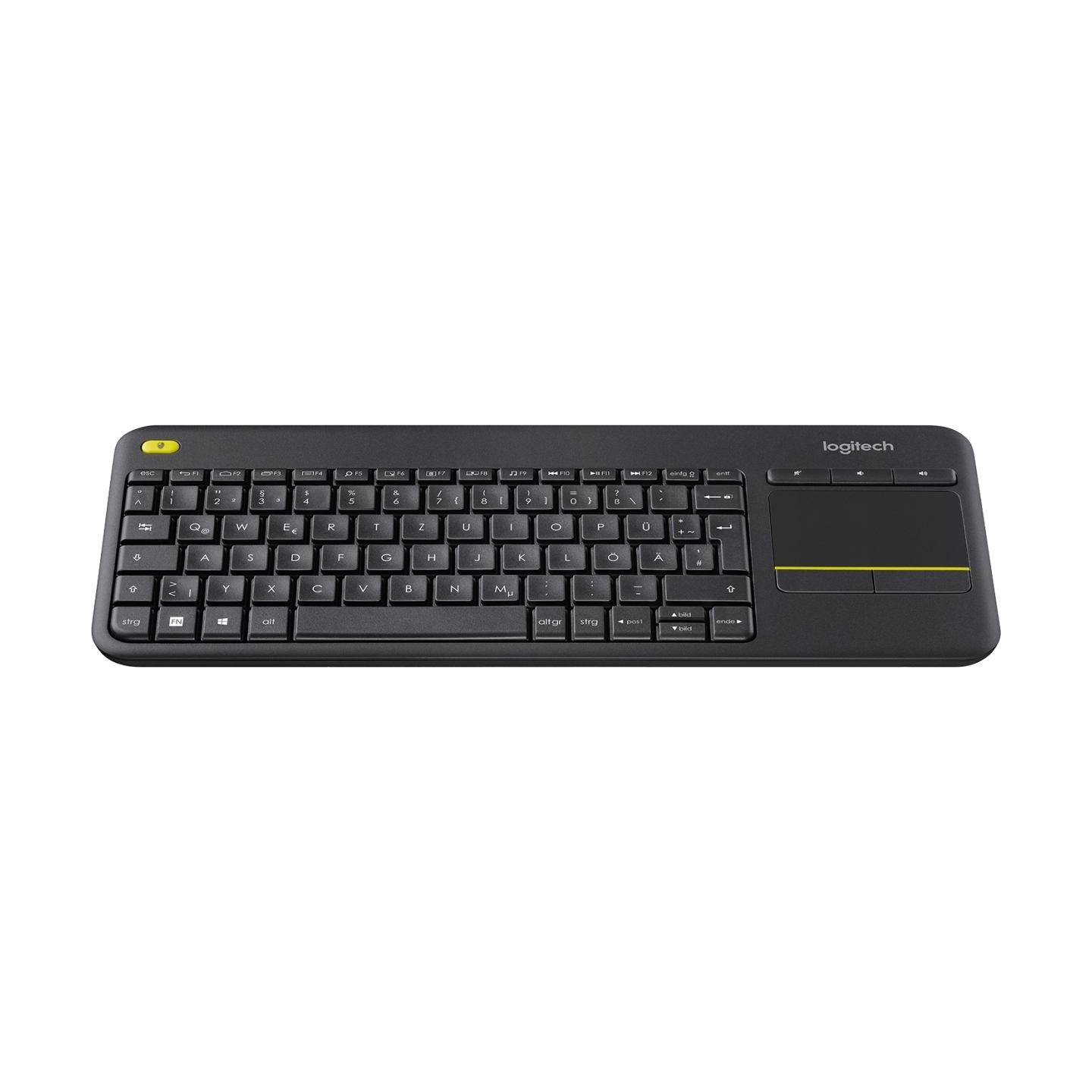 Logitech Wireless Touch Keyboard k400 plus black DE Layout / 920-007127