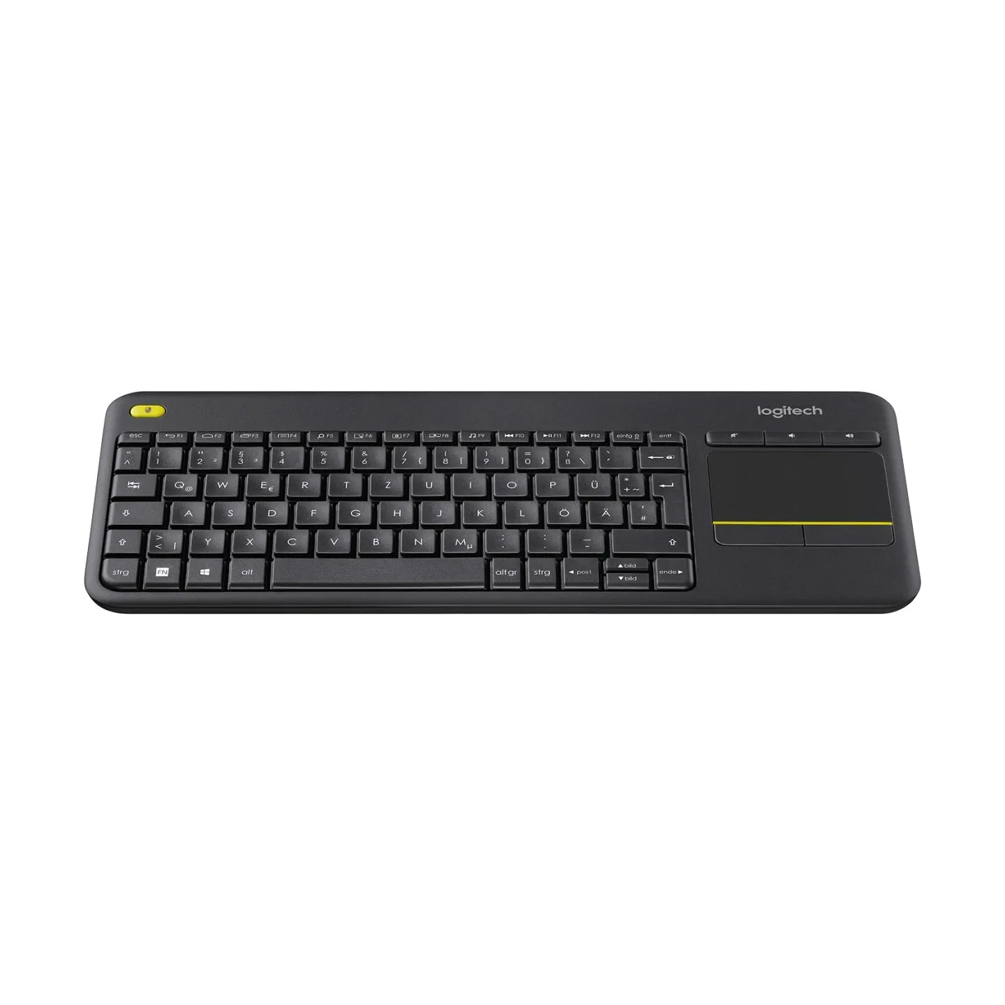 Logitech Wireless Touch Keyboard k400 plus black DE Layout / 920-007127