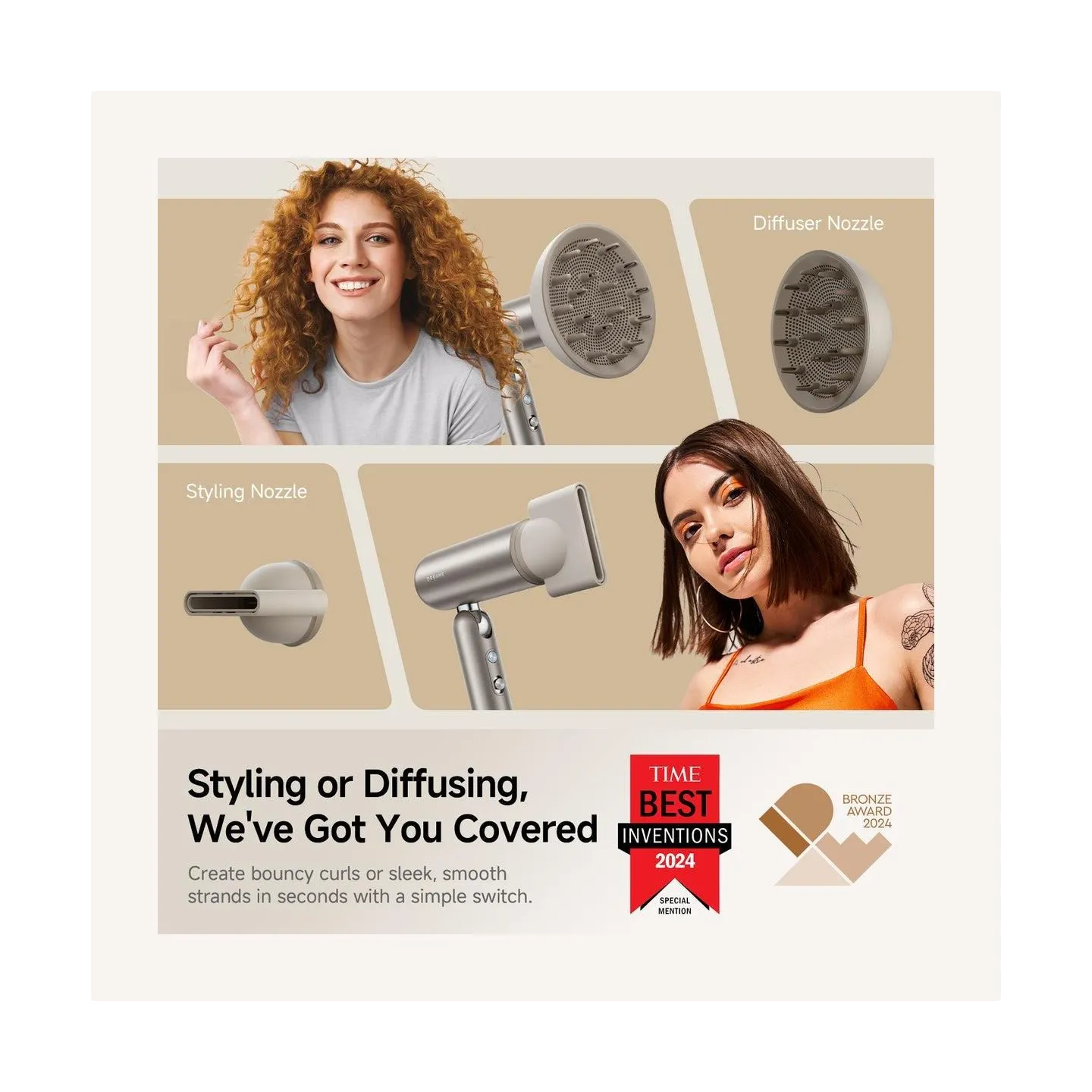 Dreame HAIR DRYER POCKET PRO/AHD51 PRO-TITANIUM GOLD DREAME