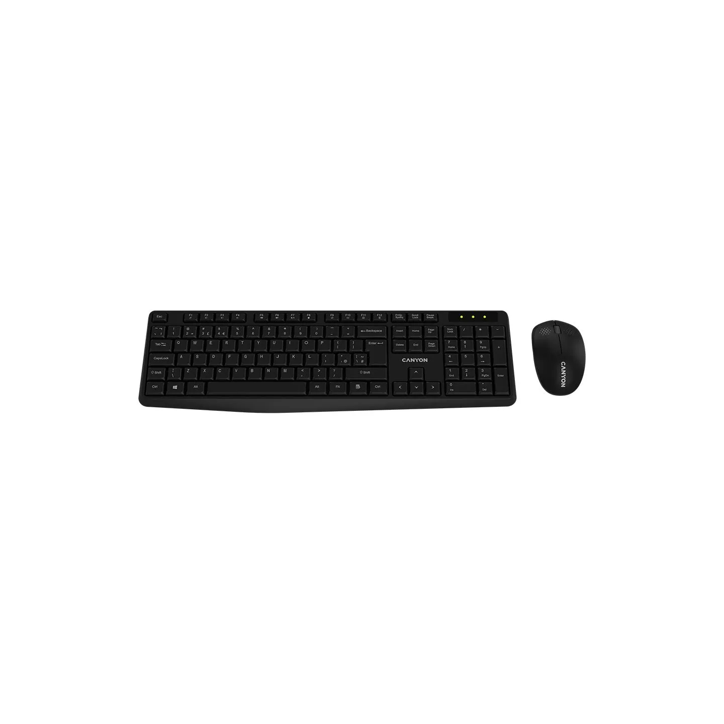 Canyon SET-W01 EN Keyboard+Mouse Wireless Black