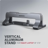 Axagon STND-VG vertical stand for laptops and tablets. Aluminum stand for vertical insertion of laptops sized 10-17.3. Adjustabl