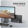 Axagon STND-VG vertical stand for laptops and tablets. Aluminum stand for vertical insertion of laptops sized 10-17.3. Adjustabl