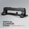 Axagon STND-VB vertical stand for laptops and tablets. Aluminum stand for vertical insertion of laptops sized 10-17.3. Adjustabl