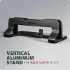 Axagon STND-VB vertical stand for laptops and tablets. Aluminum stand for vertical insertion of laptops sized 10-17.3. Adjustabl