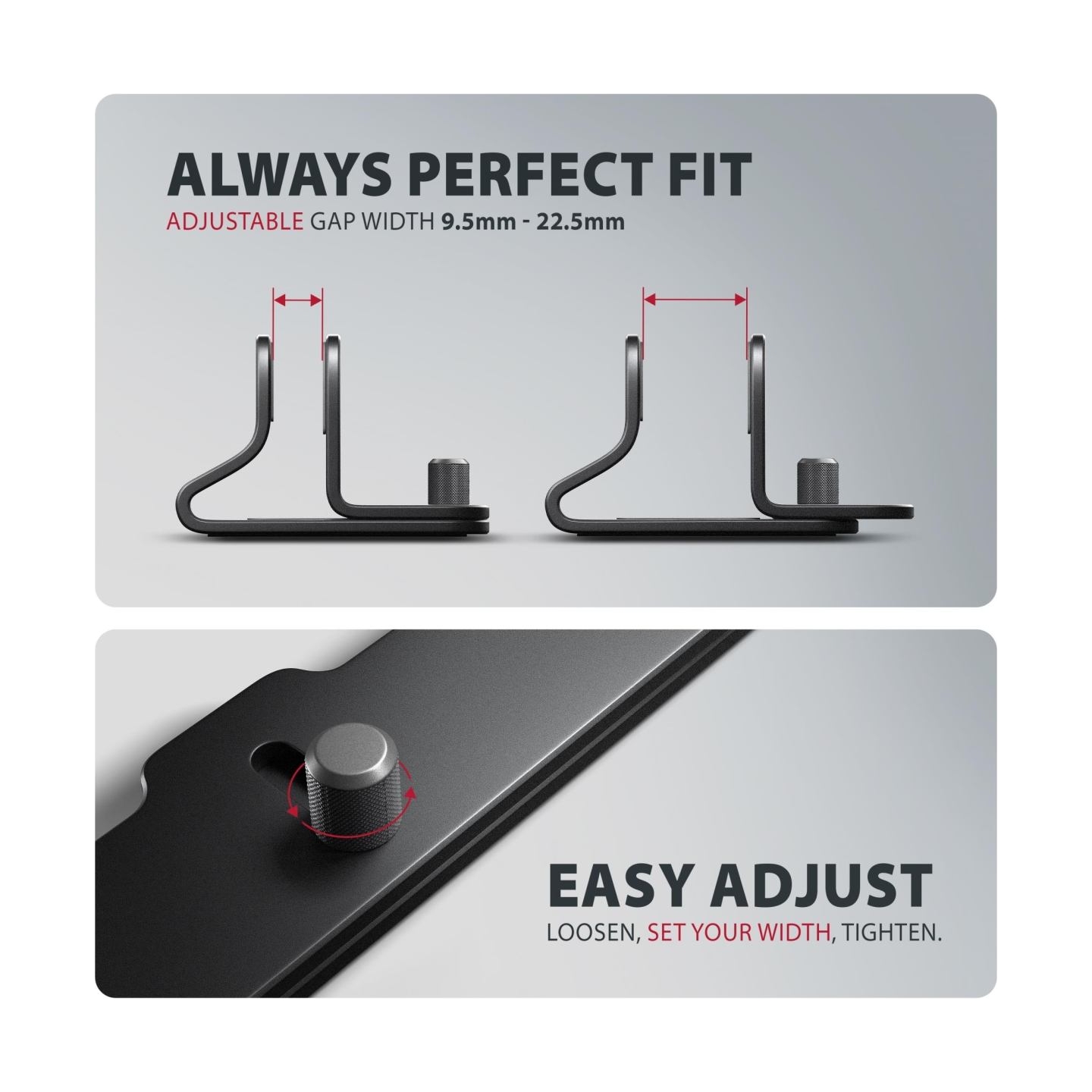 Axagon STND-VB vertical stand for laptops and tablets. Aluminum stand for vertical insertion of laptops sized 10-17.3. Adjustabl