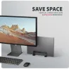 Axagon STND-VB vertical stand for laptops and tablets. Aluminum stand for vertical insertion of laptops sized 10-17.3. Adjustabl