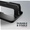 Axagon STND-VB vertical stand for laptops and tablets. Aluminum stand for vertical insertion of laptops sized 10-17.3. Adjustabl