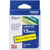 Brother TZE631 tape black/yellow 12mm 8m