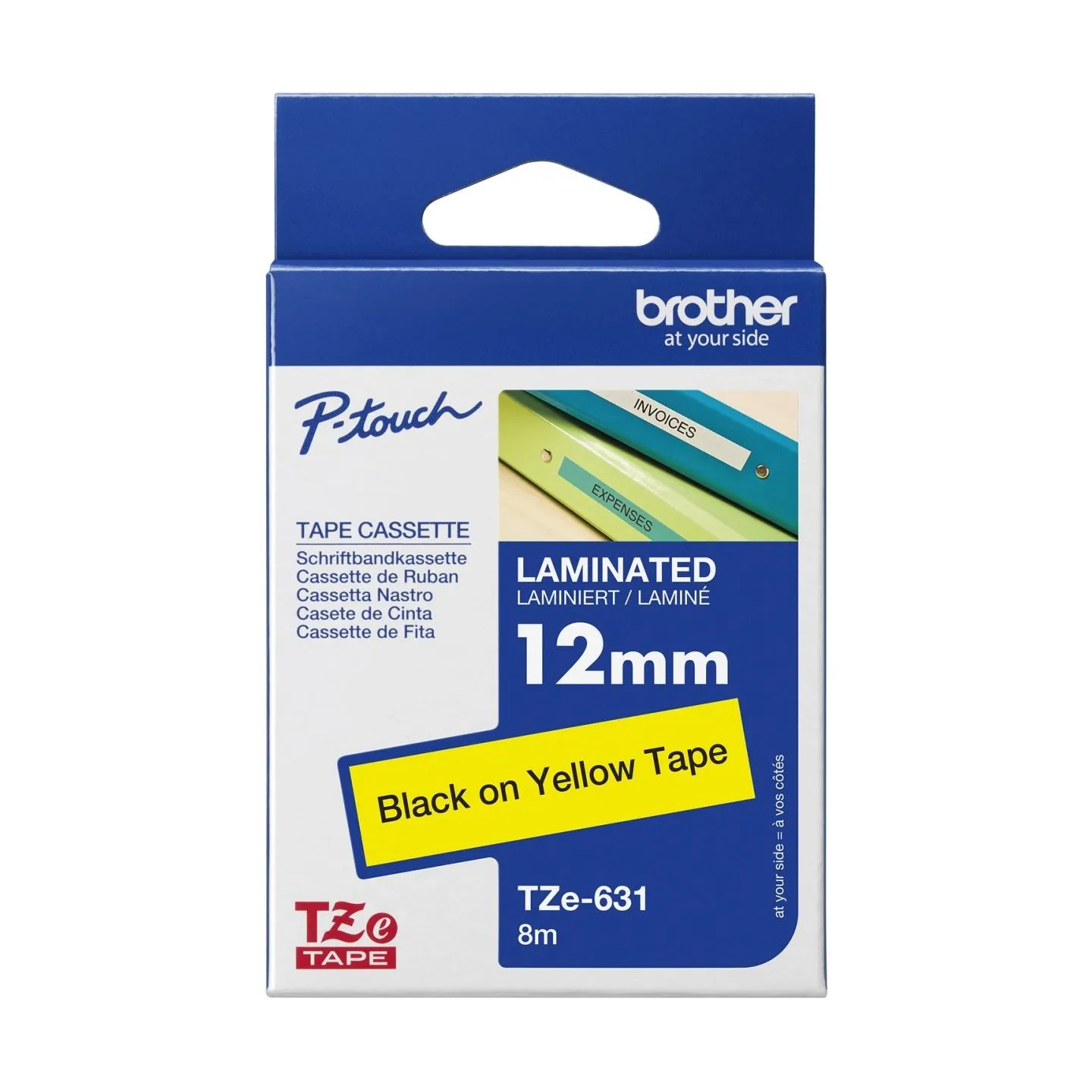 Brother TZE631 tape black/yellow 12mm 8m