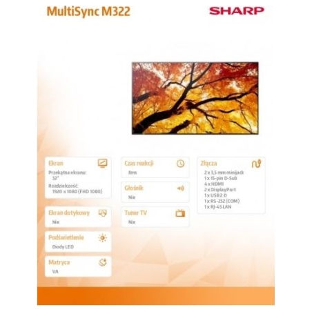 Sharp Display MultiSync M322 32-inch 24/7