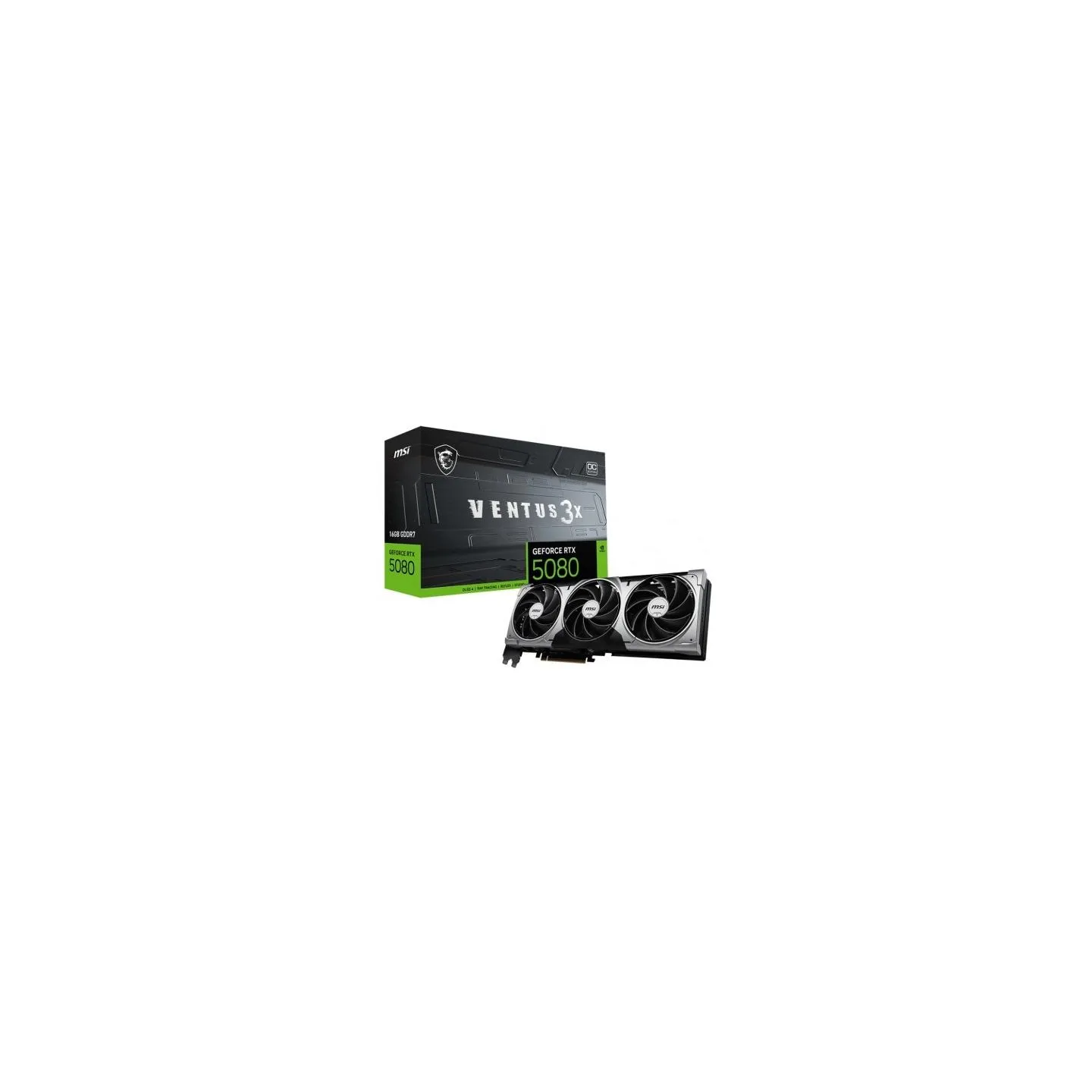 MSI Graphics card GeForce RTX 5080 VENTUS 3X OC 16G GDDR7 256bit DP/HDMI