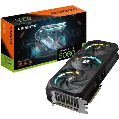 Gigabyte Graphics Card|GIGABYTE|NVIDIA GeForce RTX 5080|16 GB|GDDR7|256 bit|PCIE 5.0 16x|GPU 2617 MHz|Triple slot Fansink|1xHDMI